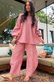Nonni Gingham 7/8 Barrel Pant Jam